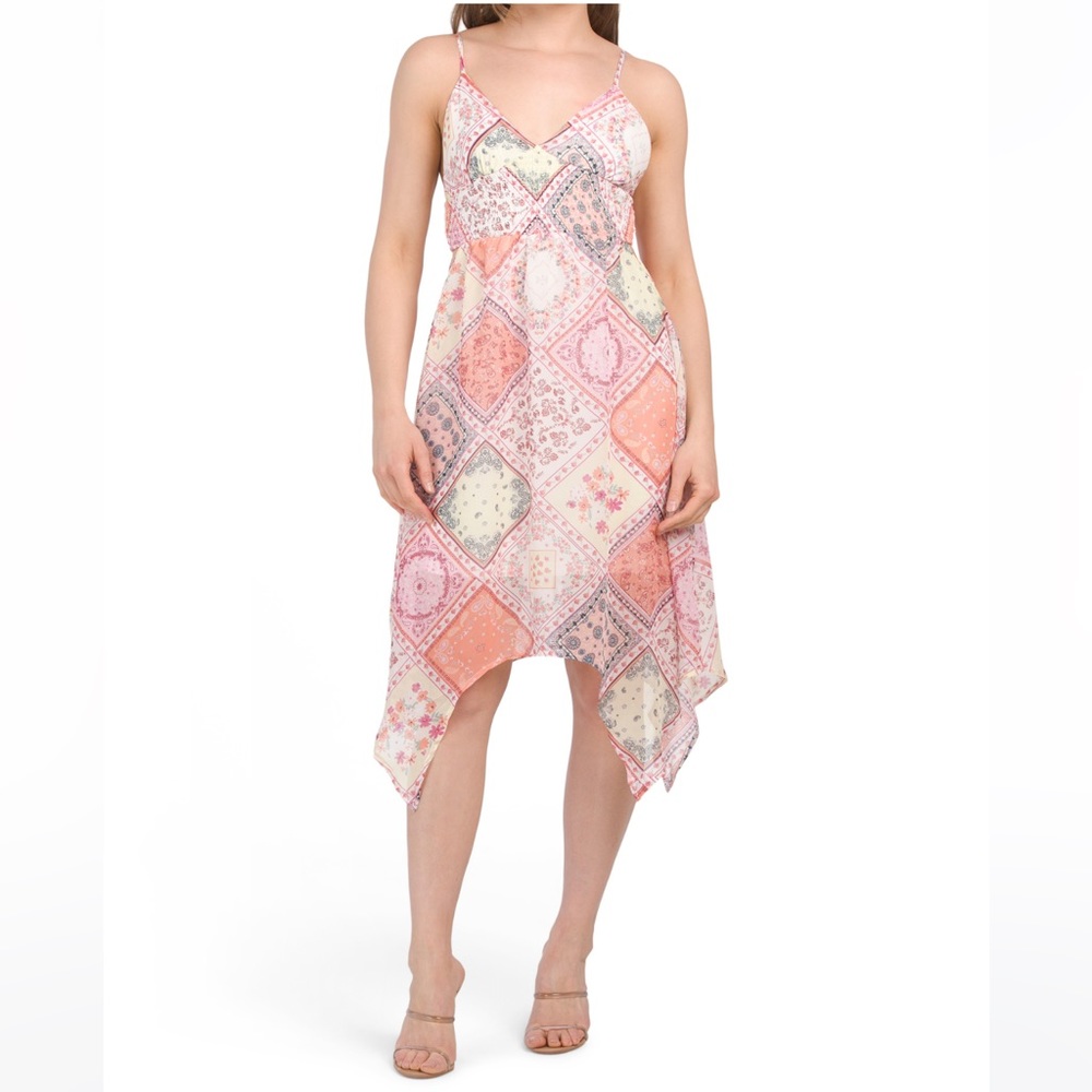 💕 NWT Almost Famous Asymmetrical Hem Midi Dress - M